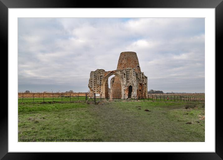 St Benet’s Abbey, Norfolk Broads National Park Framed Mounted Print by Chris Yaxley