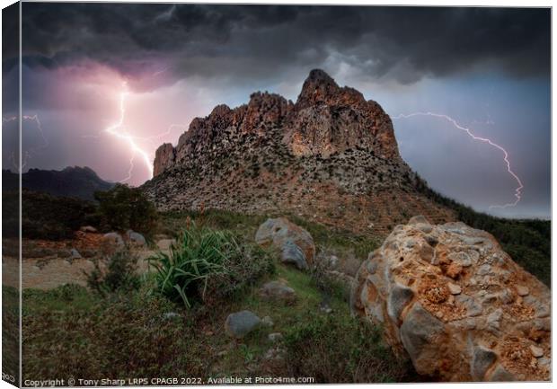 FIVE FINGER MOUNTAIN - KYRENIA, NORTHERN CYPRUS Canvas Print by Tony Sharp LRPS CPAGB