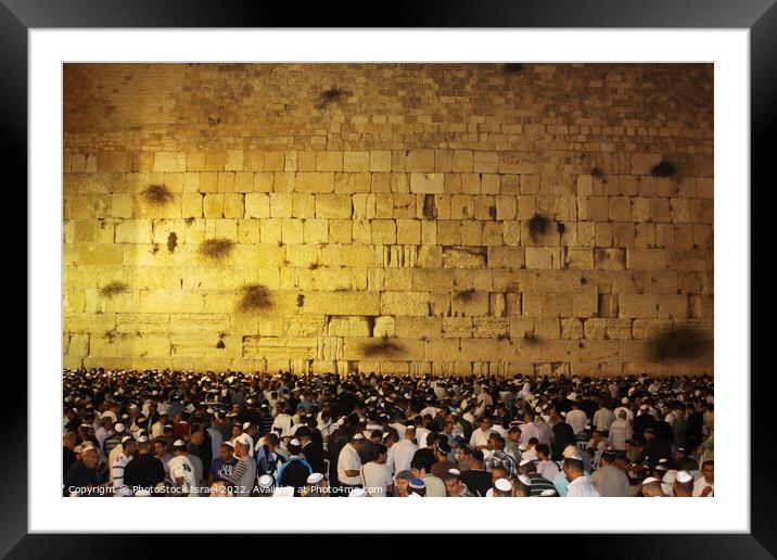 Jerusalem, Wailing Wall Framed Mounted Print by PhotoStock Israel