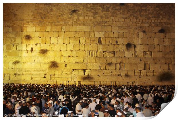 Jerusalem, Wailing Wall Print by PhotoStock Israel
