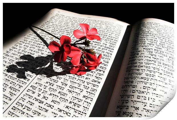 Jewish religious book Print by PhotoStock Israel