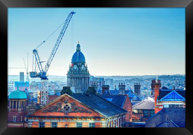 Leeds Town Hall Skyline  Framed Print by Alison Chambers