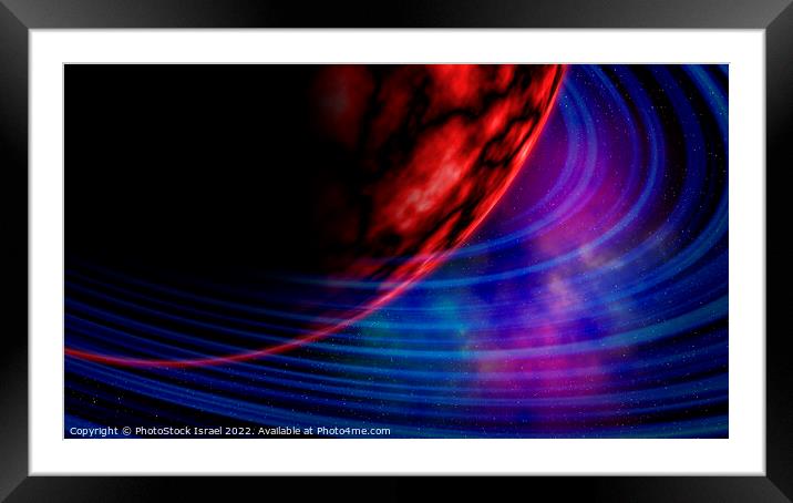Fantasy illustration of a red planet  Framed Mounted Print by PhotoStock Israel