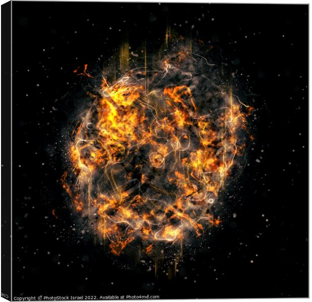 Digitally created Exploding supernova star  Canvas Print by PhotoStock Israel