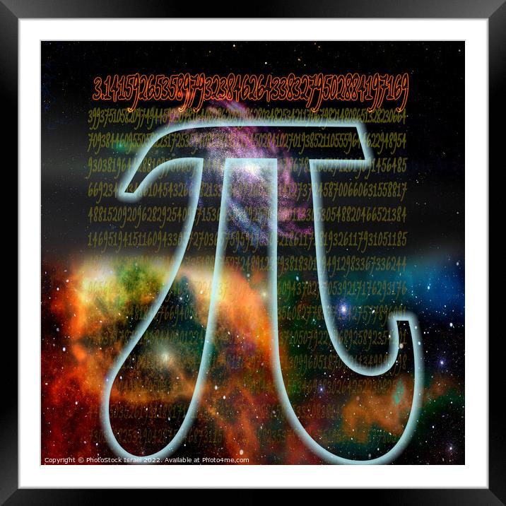 Greek letter Pi in deep space  Framed Mounted Print by PhotoStock Israel