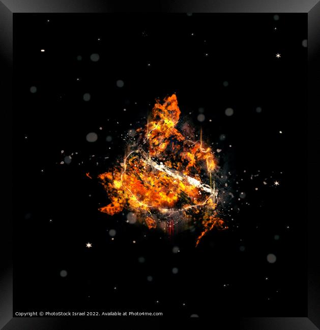 Digitally created Exploding supernova star  Framed Print by PhotoStock Israel