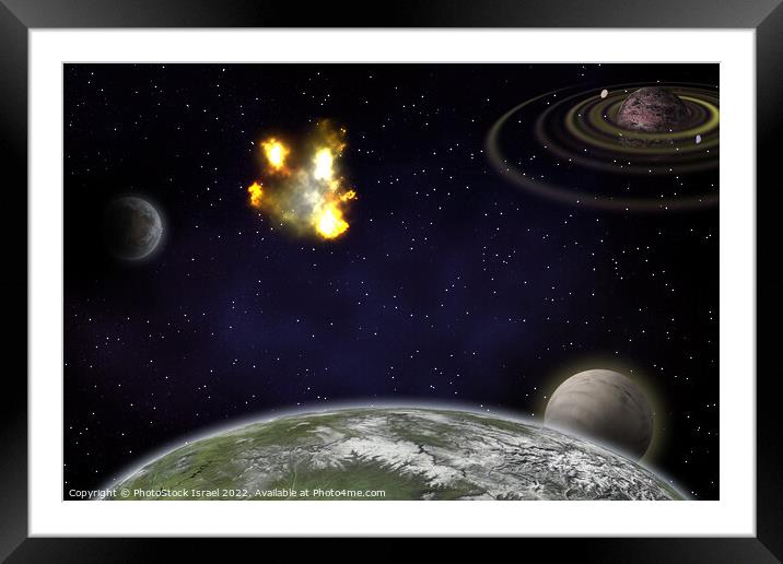 Supernova explosion in deep space  Framed Mounted Print by PhotoStock Israel