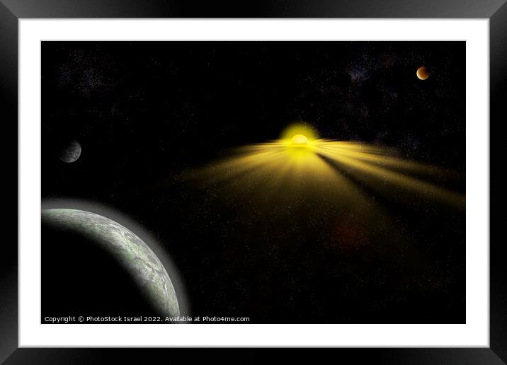 fantasy image of deep space  Framed Mounted Print by PhotoStock Israel