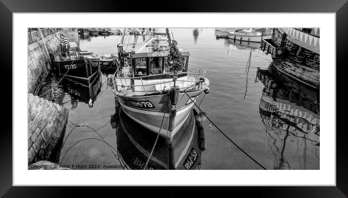 A Small Corner Of Brixham Harbour  Framed Mounted Print by Peter F Hunt
