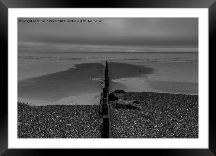 Groyne Framed Mounted Print by Stuart C Clarke