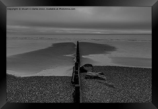 Groyne Framed Print by Stuart C Clarke