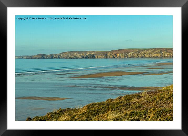 Newgale Beach Pembrokeshire Coast West Wales Framed Mounted Print by Nick Jenkins
