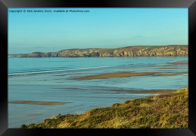 Newgale Beach Pembrokeshire Coast West Wales Framed Print by Nick Jenkins
