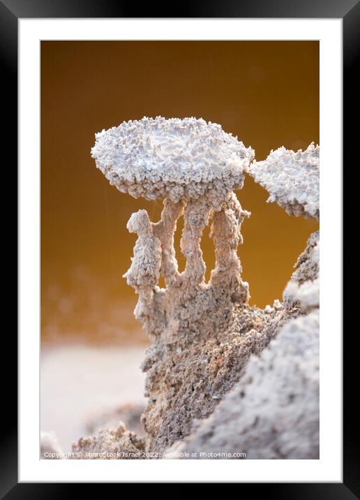 Dead Sea salt formation  Framed Mounted Print by PhotoStock Israel