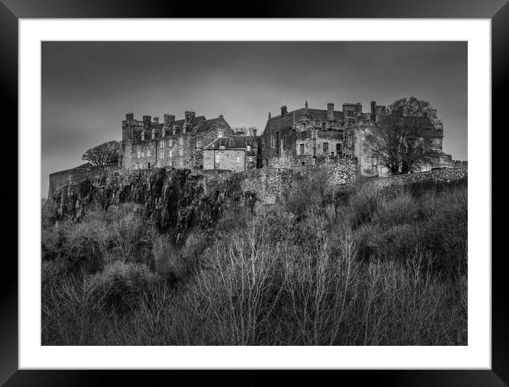 Stirling Castle Black and White  Framed Mounted Print by Anthony McGeever