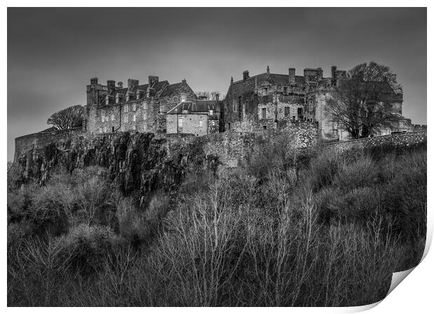 Stirling Castle Black and White  Print by Anthony McGeever