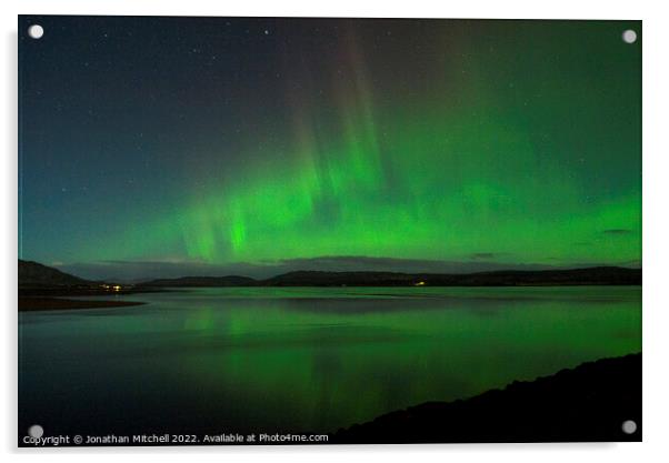 Amazing display of the Aurora Borealis in northern Scotland Acrylic by Jonathan Mitchell