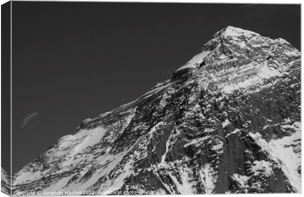 The Summit of Mount Everest Nepal Canvas Print by Jonathan Mitchell