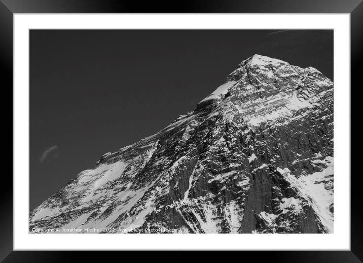 The Summit of Mount Everest Nepal Framed Mounted Print by Jonathan Mitchell