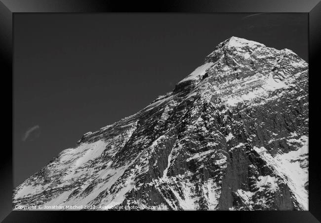The Summit of Mount Everest Nepal Framed Print by Jonathan Mitchell