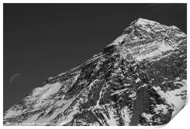 The Summit of Mount Everest Nepal Print by Jonathan Mitchell