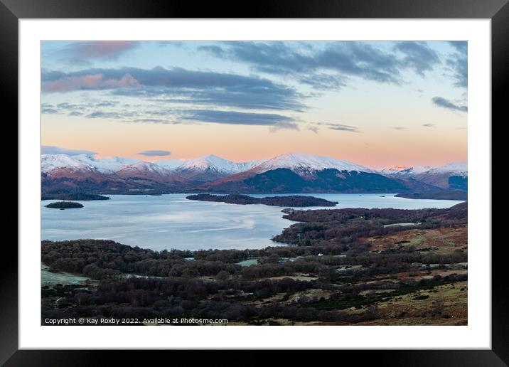 Loch Lomond from Conic Hill Framed Mounted Print by Kay Roxby
