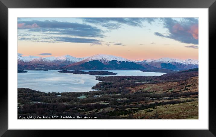 Loch Lomond from Conic Hill Framed Mounted Print by Kay Roxby