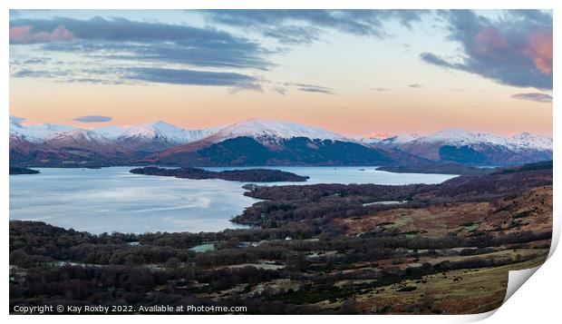 Loch Lomond from Conic Hill Print by Kay Roxby
