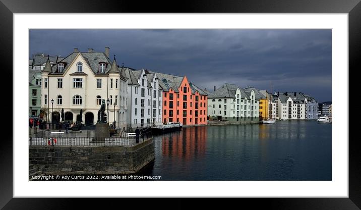 Colours of Alesund Framed Mounted Print by Roy Curtis