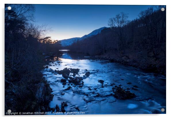 River Affric Glen Affric Scottish Highlands Scotland UK Acrylic by Jonathan Mitchell