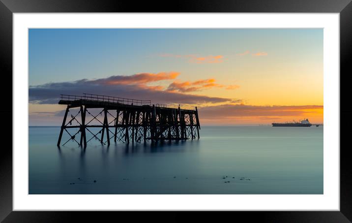 Carlingnose Pier Sunrise  Framed Mounted Print by Anthony McGeever