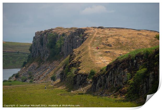 Hadrian's Wall at Steel Rigg Northumberland England UK Print by Jonathan Mitchell