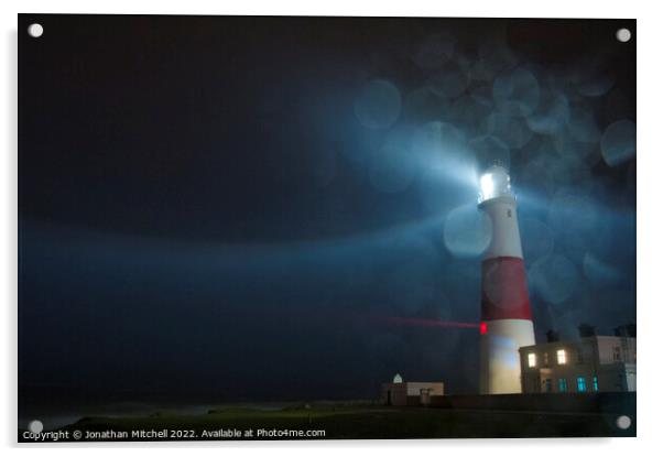 Portland Bill Lighthouse Dorset England UK Acrylic by Jonathan Mitchell