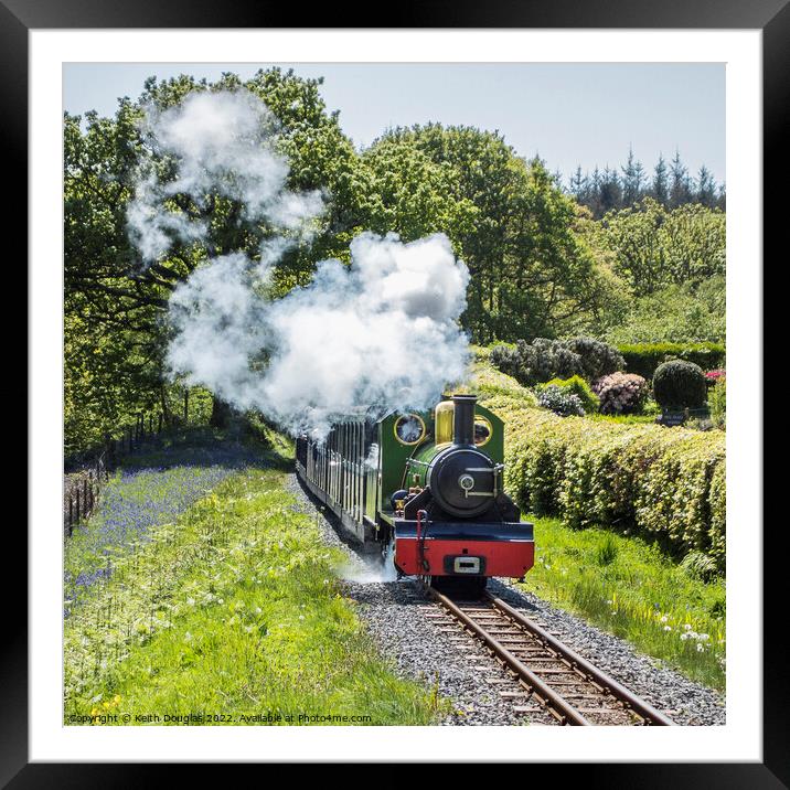 River Irt Steam Locomotive Framed Mounted Print by Keith Douglas