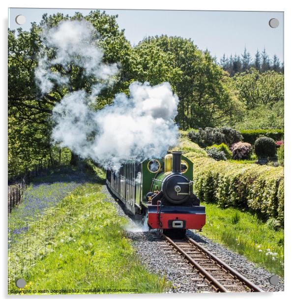 River Irt Steam Locomotive Acrylic by Keith Douglas