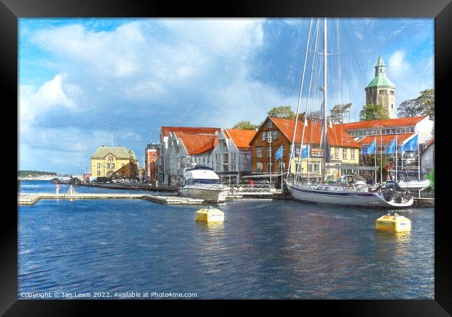 Stavanger Quayside Framed Print by Ian Lewis