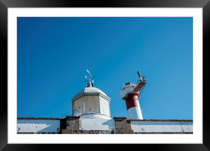 Palm Mar old and new lighthouses Tenerife Framed Mounted Print by Phil Crean