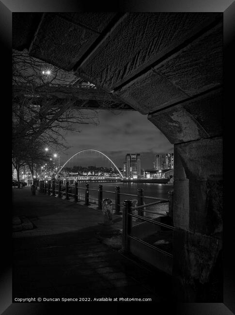 The Millennium Bridge, Newcastle upon Tyne Framed Print by Duncan Spence