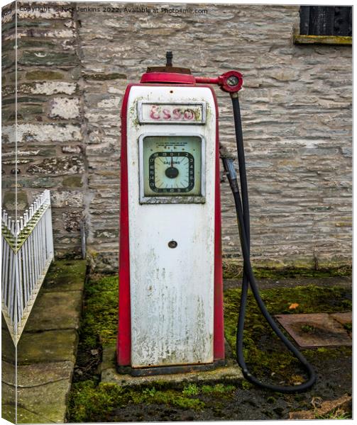 Retired old Esso Petrol Pump  Canvas Print by Nick Jenkins
