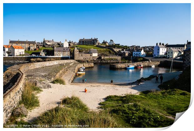 Portsoy Harbour and Beach, Aberdeenshire Print by Peter O'Reilly