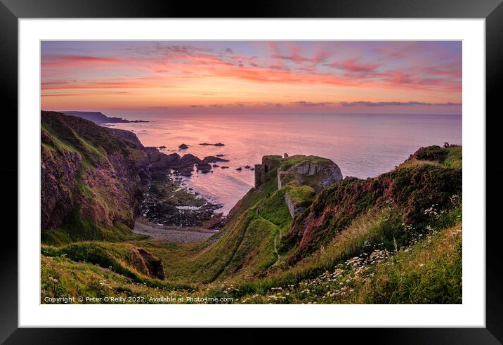 Findlater Castle, Aberdeenshire Framed Mounted Print by Peter O'Reilly