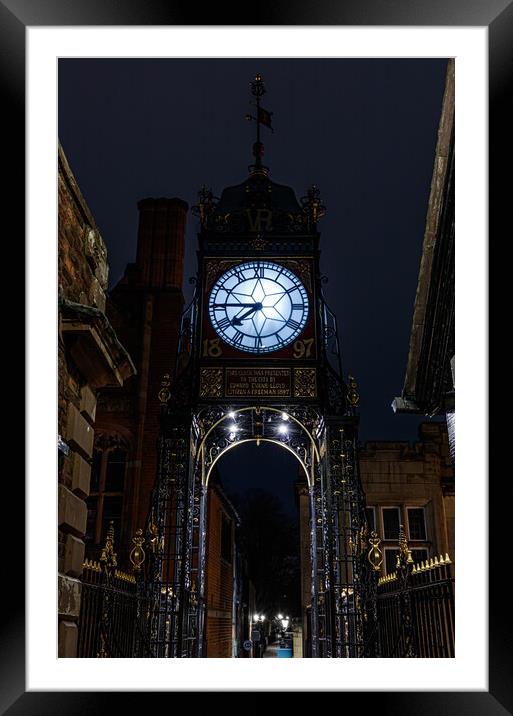 Chester Eastgate Clock Framed Mounted Print by Paul Madden