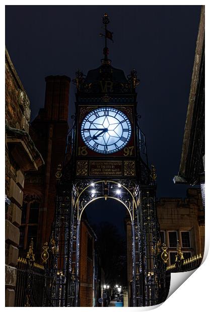 Chester Eastgate Clock Print by Paul Madden