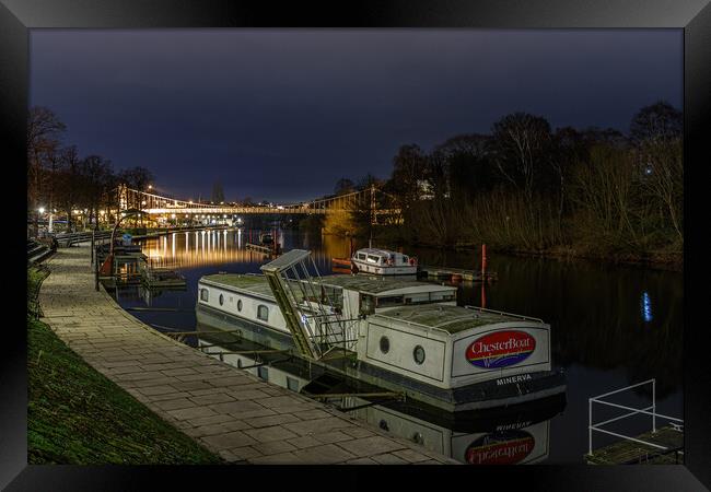 Minerva Chester boat on the River Dee Framed Print by Paul Madden
