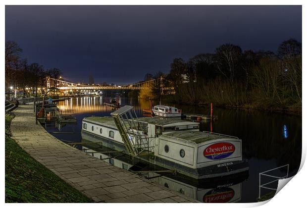 Minerva Chester boat on the River Dee Print by Paul Madden