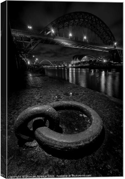 Newcastle upon tyne Quayside Canvas Print by Duncan Spence