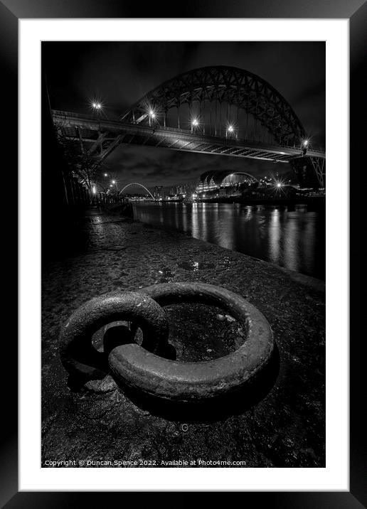 Newcastle upon tyne Quayside Framed Mounted Print by Duncan Spence
