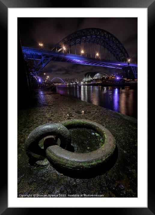 Newcastle Quayside Framed Mounted Print by Duncan Spence