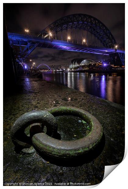 Newcastle Quayside Print by Duncan Spence
