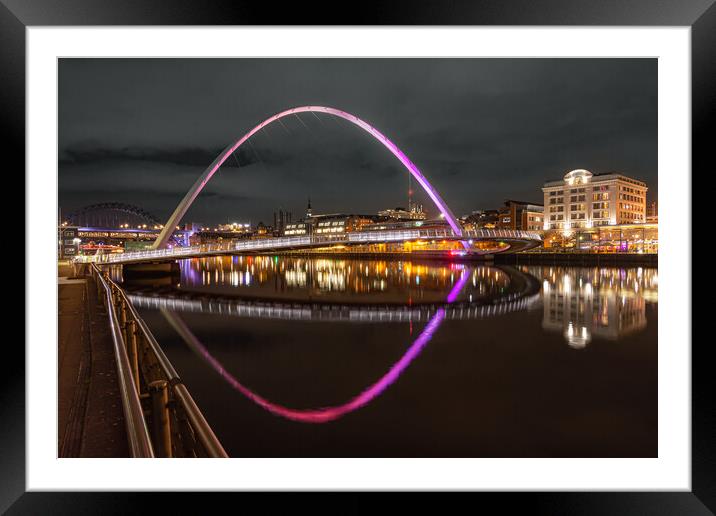 Newcastle Millennium bridge Framed Mounted Print by Kevin Winter